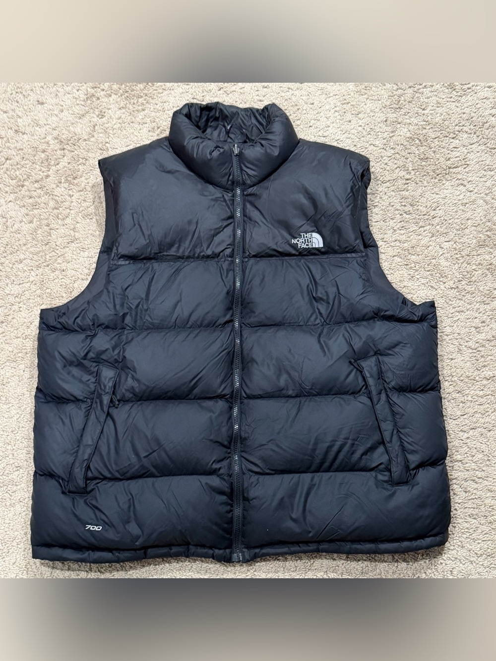 The North Face Men’s XXL 700 Fill Black Goose Down Puffer Vest TNF
